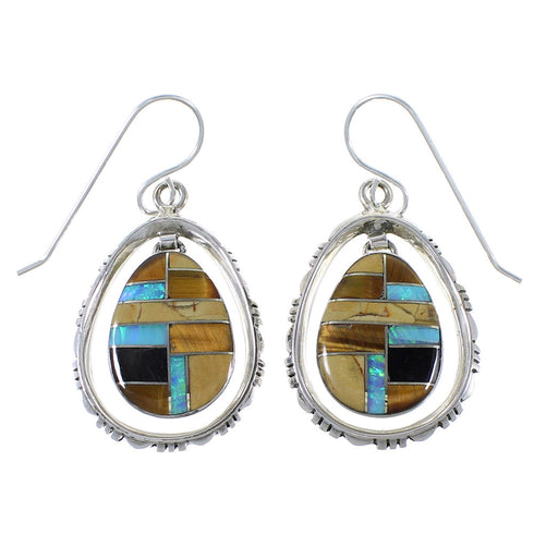 Multicolor Genuine Sterling Silver Earrings EX41036